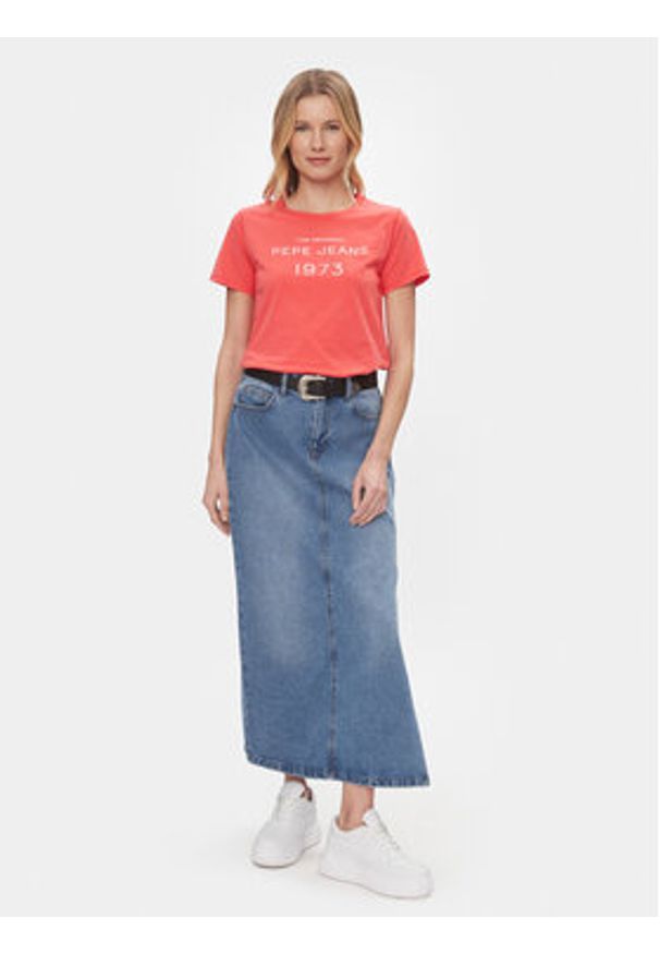 Pepe Jeans T-Shirt Harbor PL505743 Czerwony Regular Fit. Kolor: czerwony. Materiał: bawełna