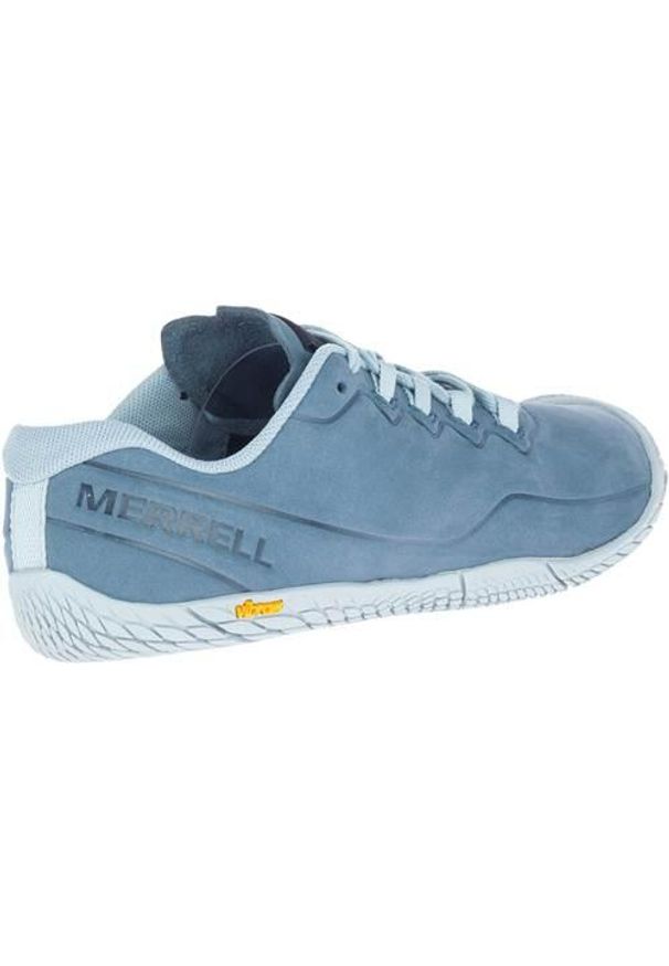 Buty do chodzenia damskie Merrell Vapor Glove 3 Luna. Kolor: niebieski. Materiał: skóra. Szerokość cholewki: normalna. Sport: turystyka piesza