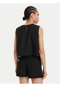 Tommy Jeans Top DW0DW22779 Czarny Regular Fit. Kolor: czarny. Materiał: len #4