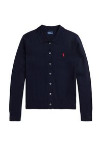 Polo Ralph Lauren Kardigan 211972110502 Granatowy Slim Fit. Typ kołnierza: polo. Kolor: niebieski. Materiał: bawełna #5