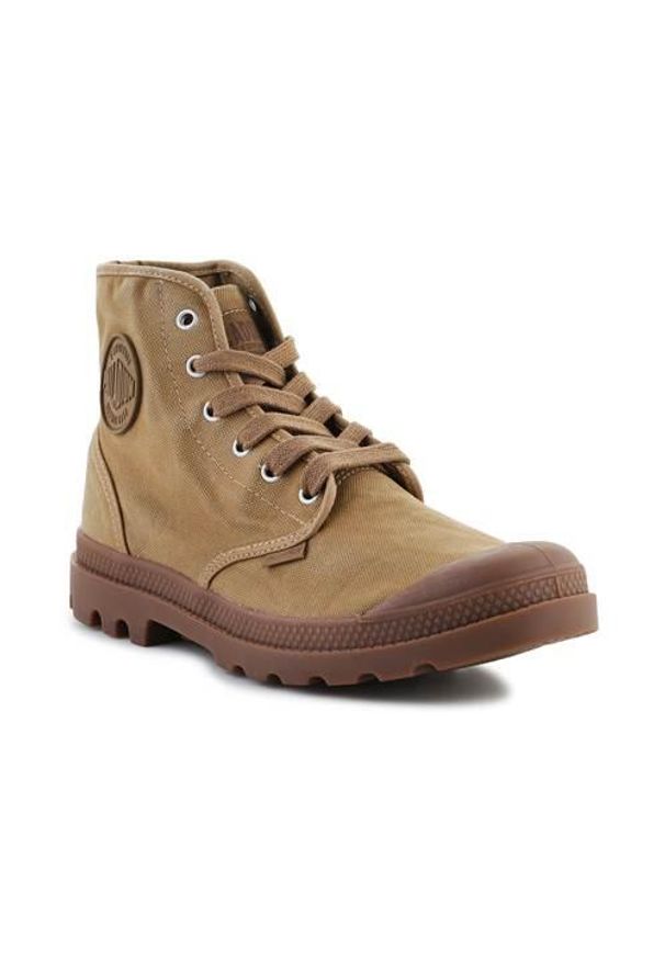 Buty do chodzenia męskie Palladium Pampa HI Olive. Wysokość cholewki: za kostkę. Zapięcie: sznurówki. Kolor: wielokolorowy, brązowy. Materiał: materiał, tkanina, syntetyk. Szerokość cholewki: normalna. Sport: turystyka piesza