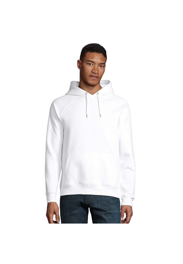 SOL'S - Bluza Z Kapturem Dla Dorosłych Unisex Stellar. Typ kołnierza: kaptur. Kolor: biały. Materiał: polar. Sport: turystyka piesza