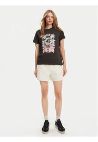 Roxy T-Shirt ERJZT05911 Szary Regular Fit. Kolor: szary. Materiał: bawełna