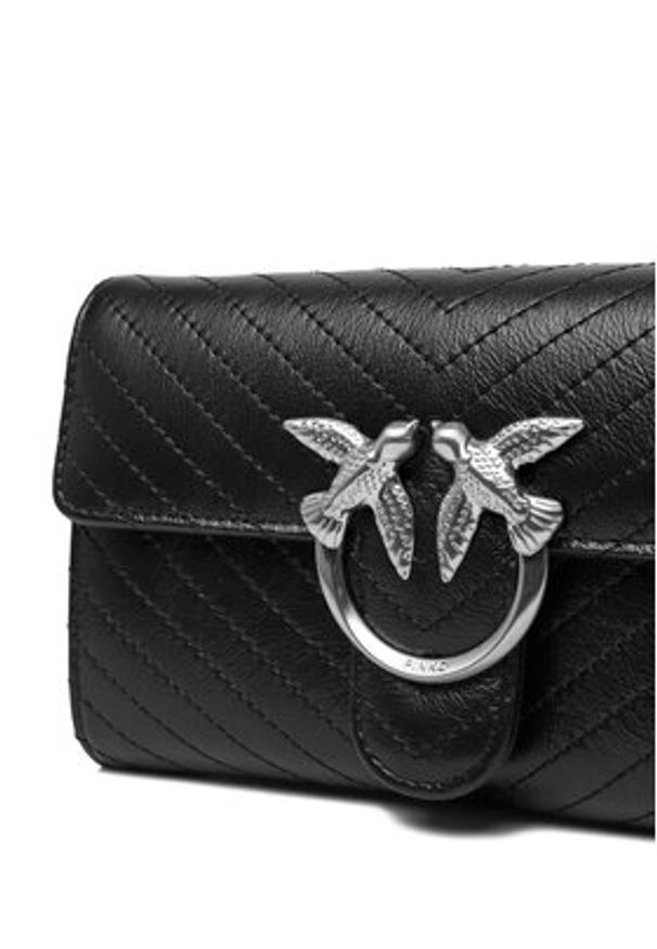 Pinko - PINKO Torebka Love One Wallet Light AI 25-26 PLTT 105344 A2JC Czarny. Kolor: czarny. Materiał: skórzane