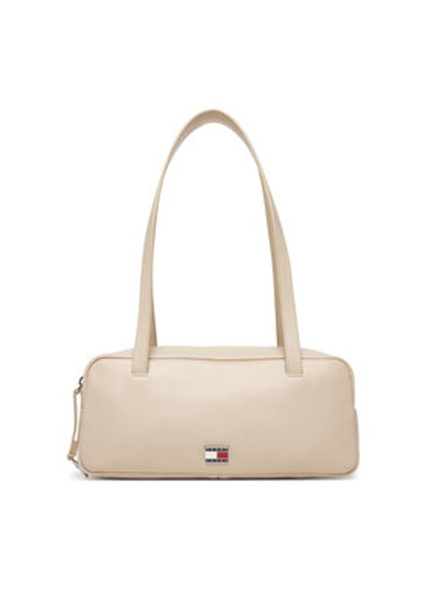 Tommy Jeans Torebka Tjw City Shoulder Bag AW0AW18075 Beżowy. Kolor: beżowy. Materiał: skórzane