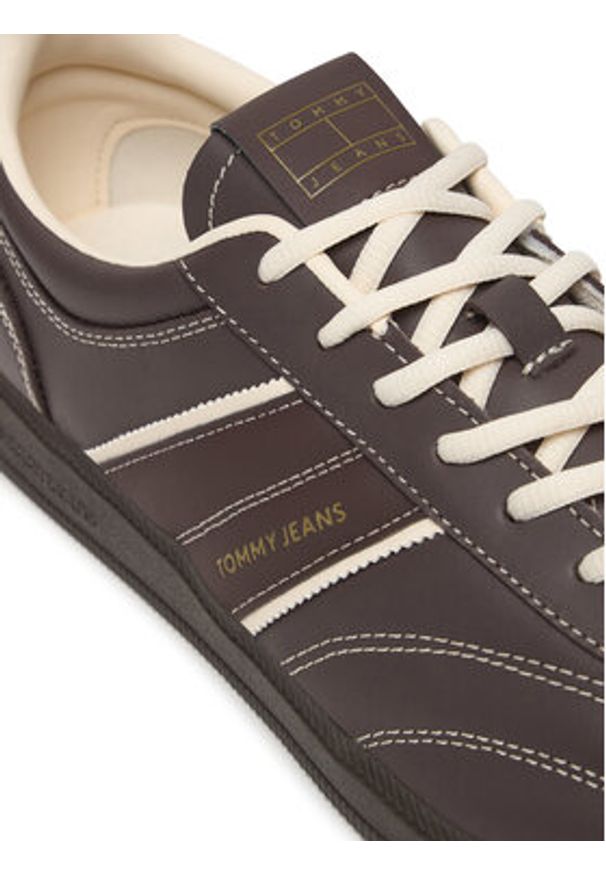 Tommy Jeans Sneakersy The Greenwich Edge Stitching EM0EM01708 Brązowy. Kolor: brązowy. Materiał: skóra