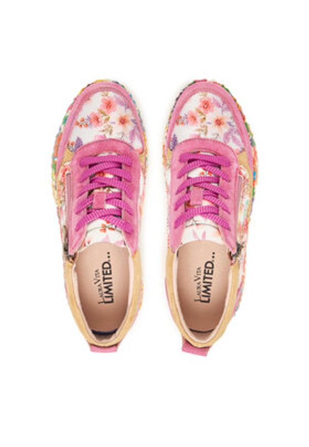Laura Vita Sneakersy Nikito 62 Różowy. Kolor: różowy. Materiał: skóra