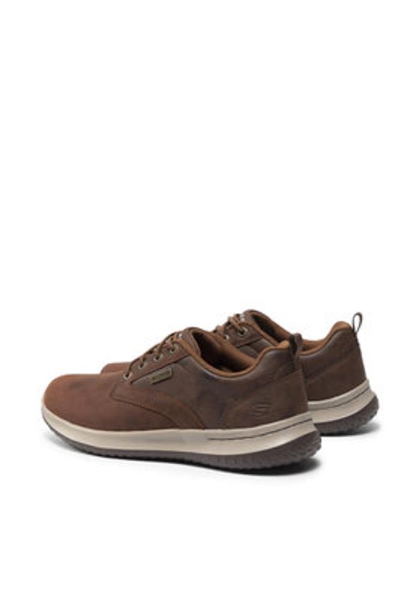 skechers - Skechers Półbuty Antigo 65693/CDB Brązowy. Kolor: brązowy. Materiał: nubuk, skóra