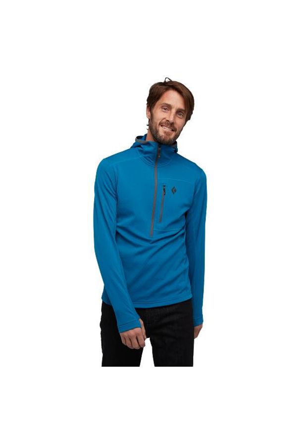 Bluza trekkingowa z kapturem męska Black Diamond Coefficient Qz Hoody. Typ kołnierza: kaptur. Kolor: niebieski