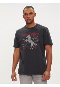 Wrangler T-Shirt Americana 112350721 Szary Regular Fit. Kolor: szary. Materiał: bawełna