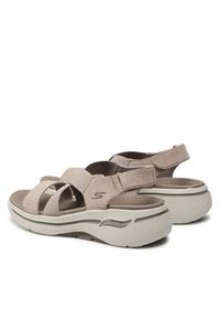 skechers - Skechers Sandały Treasured 140257/TPE Brązowy. Kolor: brązowy. Materiał: materiał #6