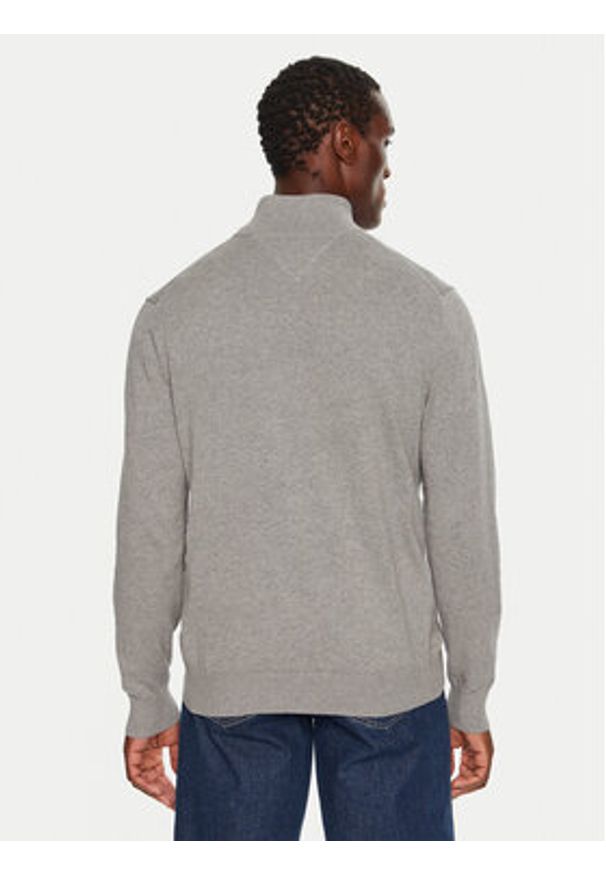 TOMMY HILFIGER - Tommy Hilfiger Sweter Essential MW0MW37331 Szary Regular Fit. Kolor: szary. Materiał: bawełna