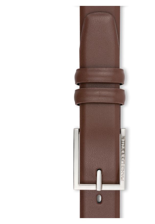 Pako Lorente - PAKO LORENTE – Kamelowy skórzany pasek męski. Materiał: skóra