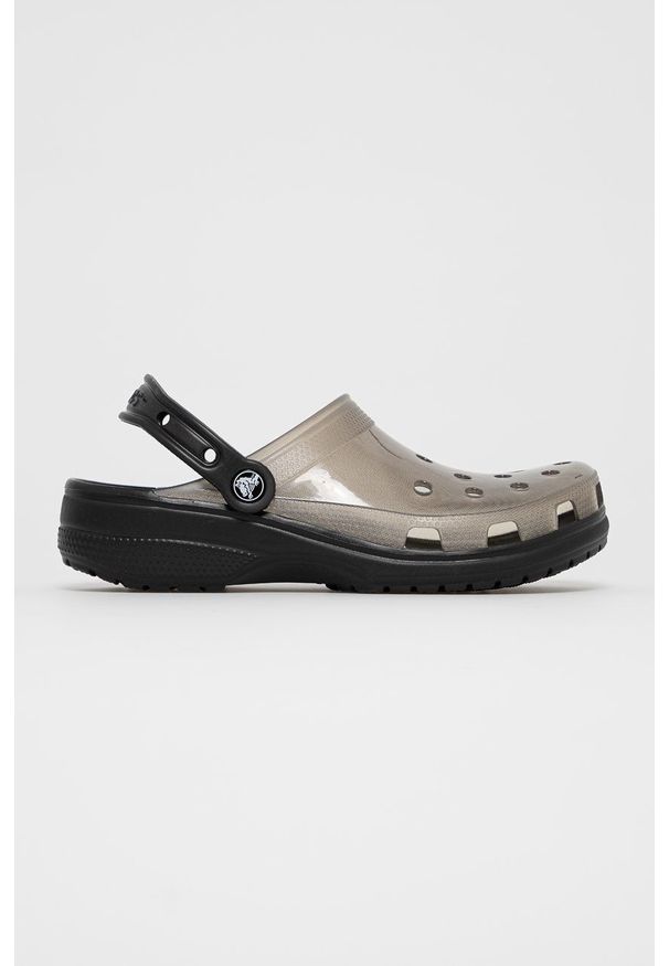 Crocs - Klapki. Kolor: czarny. Materiał: guma. Obcas: na obcasie. Wysokość obcasa: niski