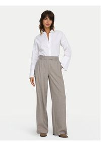 only - ONLY Spodnie materiałowe Linda 15336761 Beżowy Straight Fit. Kolor: beżowy. Materiał: syntetyk