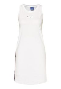 Champion Sukienka codzienna Jacquard 112769 Biały Regular Fit. Okazja: na co dzień. Kolor: biały. Materiał: bawełna. Typ sukienki: proste. Styl: casual #4