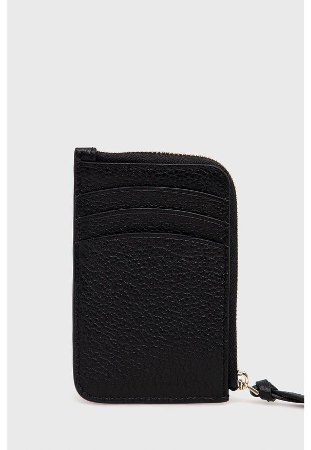 Kate Spade etui na klucze skórzane damski kolor czarny. Kolor: czarny. Materiał: skóra. Wzór: gładki