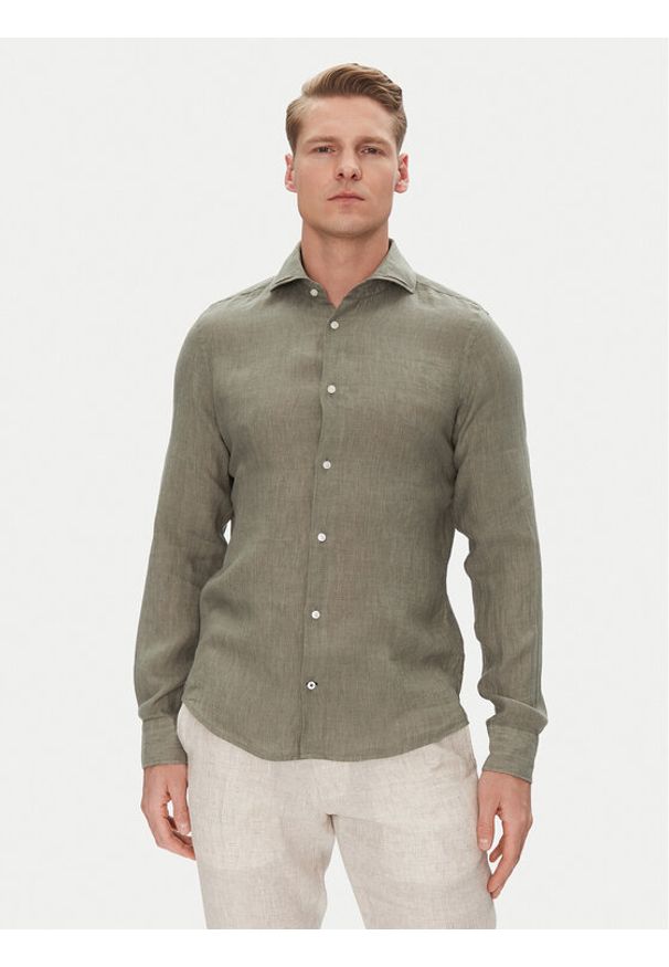 JOOP! Koszula 17 JSH-146Pai-W 30046075 Zielony Slim Fit. Kolor: zielony. Materiał: len