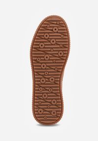 Born2be - Beżowe Zamszowe Sneakersy w Stylu Kultowych Tenisówek ze Skórzaną Wkładką Berosele. Okazja: na co dzień. Kolor: beżowy. Materiał: zamsz, skóra #7