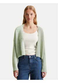 Marc O'Polo Denim Kardigan 500 0006 804 Zielony Loose Fit. Typ kołnierza: polo. Kolor: zielony. Materiał: bawełna