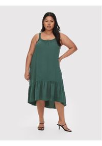 ONLY Carmakoma Sukienka letnia Paello 15261515 Zielony Regular Fit. Kolor: zielony. Materiał: syntetyk. Sezon: lato #1