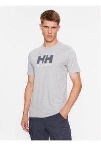 Helly Hansen T-Shirt Logo 33979 Szary Regular Fit. Kolor: szary. Materiał: bawełna, syntetyk