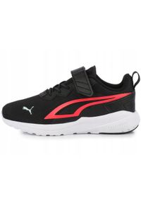 Puma - Dziecięce buty sportowe na rzepy lekkie PUMA ALL DAY ACTIVE AC+. Zapięcie: rzepy. Kolor: czarny