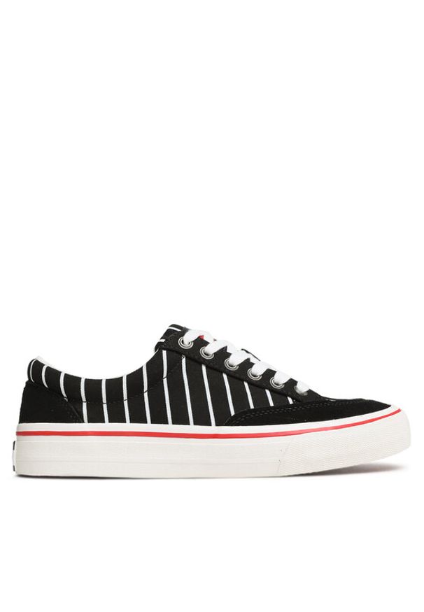 Tommy Jeans Tenisówki Skate Canvas Stripes EM0EM01153 Czarny. Kolor: czarny. Materiał: materiał