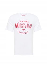 Męski T-Shirt Mustang Style Alex C Print General White 1012988 2045. Wzór: nadruk #1