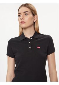 Levi's® Polo 52599-0046 Czarny Slim Fit. Typ kołnierza: polo. Kolor: czarny. Materiał: bawełna