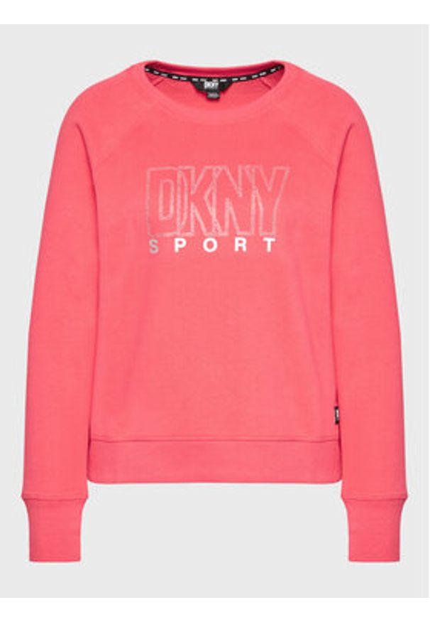 DKNY Sport Bluza DP2T9071 Różowy Regular Fit. Kolor: różowy. Materiał: bawełna, syntetyk. Styl: sportowy