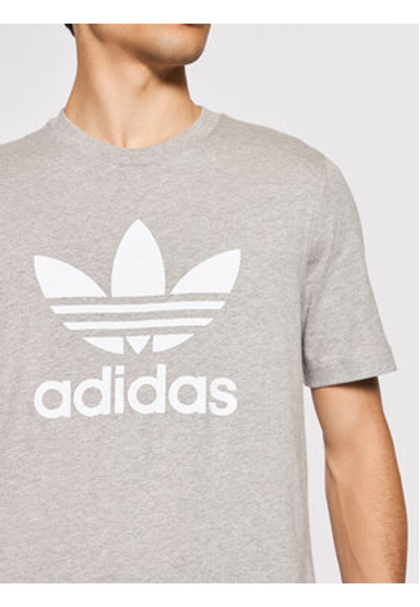 Adidas - adidas T-Shirt adicolor Classics Trefoil H06643 Szary Regular Fit. Kolor: szary. Materiał: bawełna