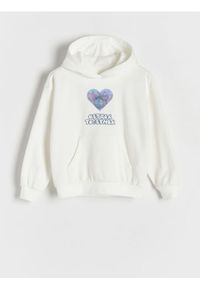 Reserved - Bluza Lilo Stitch z aplikacją 3D - złamana biel. Materiał: dzianina, bawełna. Wzór: aplikacja