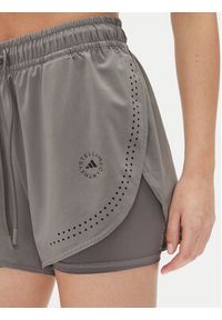 Adidas by Stella McCartney - adidas by Stella McCartney Szorty sportowe Stella McCartney TruePurpose 2-in-1 JI5220 Szary Regular Fit. Kolor: szary. Materiał: syntetyk #4