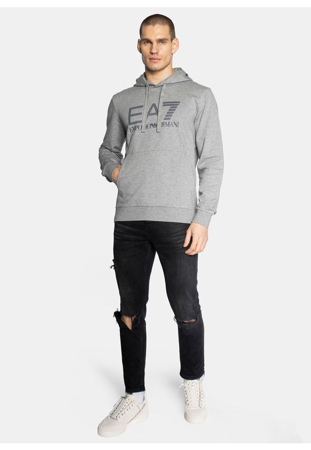 Bluza męska EA7 Emporio Armani Regular Fit (3KPM62 PJ05Z 3905). Kolor: szary. Styl: sportowy