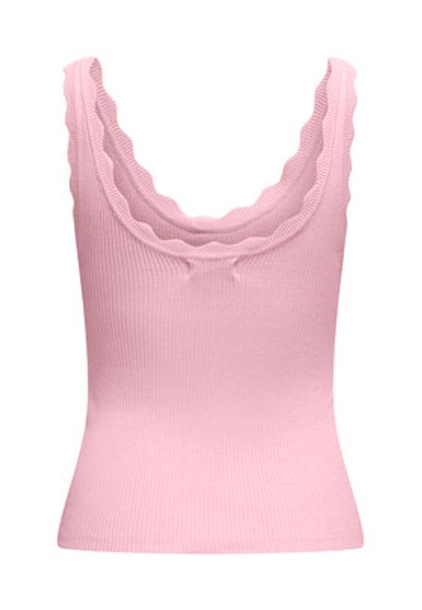 JDY Top Nanna 15290585 Różowy Slim Fit. Kolor: różowy. Materiał: wiskoza