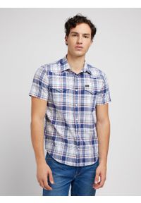 Lee - LEE MĘSKA KOSZULA LEE SS WESTERN SHIRT MEDIEVAL BLUE 112349936