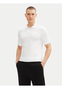 EA7 Emporio Armani Polo 7M000300 AF13739 U0002 Biały Slim Fit. Typ kołnierza: polo. Kolor: biały. Materiał: wiskoza