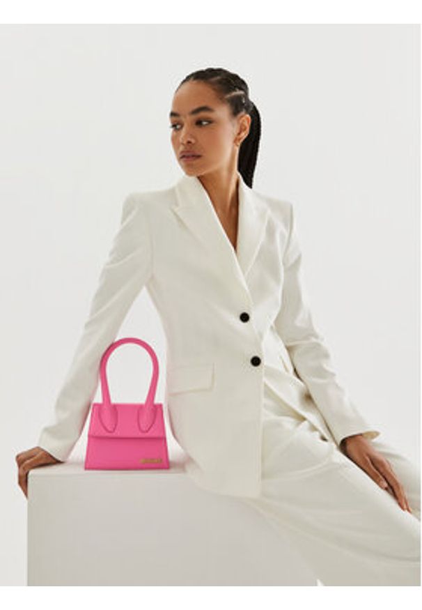 JACQUEMUS Torebka Le Chiquito Moyen 213BA002-3060 Różowy. Kolor: różowy. Materiał: skórzane