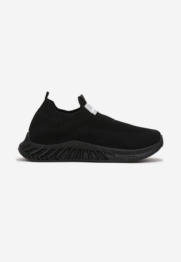 Born2be - Czarne Buty Sportowe Brisiara. Zapięcie: bez zapięcia. Kolor: czarny. Materiał: materiał. Szerokość cholewki: normalna. Wzór: jednolity, aplikacja. Sezon: lato