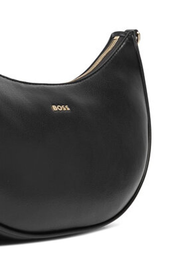 BOSS Torebka Sandy Halfmoon 50558133 Czarny. Kolor: czarny. Materiał: skórzane