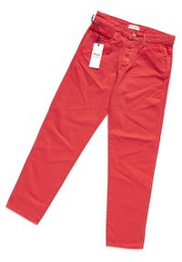 Wrangler - SPODNIE WRANGLER DAMSKIE CROPPED STRAIGHT RED W229DM23K. Materiał: materiał