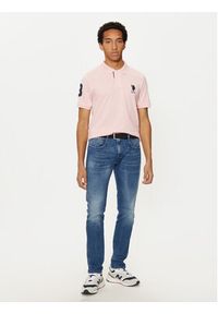 U.S. Polo Assn. Polo MUP3313 Różowy Regular Fit. Typ kołnierza: polo. Kolor: różowy. Materiał: bawełna