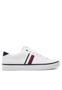 TOMMY HILFIGER - Tommy Hilfiger Tenisówki Th Hi Vulc Low Stripes Mesh FM0FM04946 Biały. Kolor: biały. Materiał: mesh