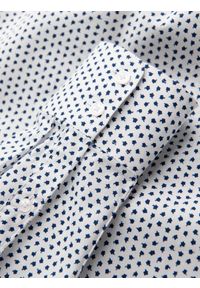 Ombre Clothing - Męska koszula w drobny wzór SLIM FIT - biała V2 OM-SHCS-0140 - XXL. Kolor: biały. Materiał: bawełna. Styl: klasyczny #5