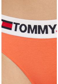 TOMMY HILFIGER - Tommy Hilfiger stringi kolor pomarańczowy. Kolor: pomarańczowy