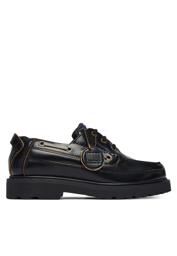 Tommy Jeans Półbuty Archive '01 Boat Shoe Lthr EM0EM01705 Czarny. Kolor: czarny. Materiał: skóra