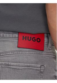 Hugo - HUGO Szorty jeansowe 50537720 Szary Slim Fit. Kolor: szary. Materiał: jeans