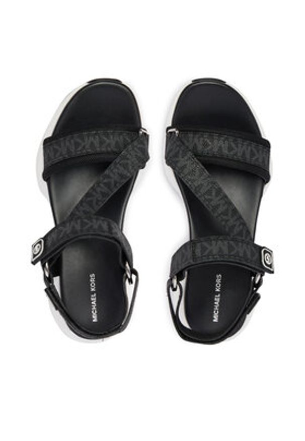 MICHAEL Michael Kors Sandały Bowie 43S6BWFA1B Czarny. Kolor: czarny. Materiał: skóra