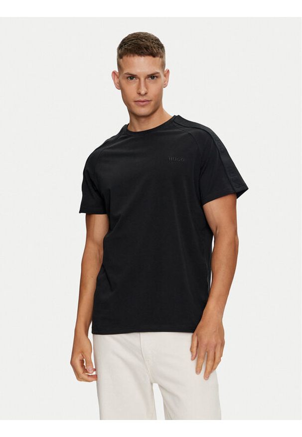 Hugo T-Shirt Tonal Logo 50520480 Czarny Regular Fit. Kolor: czarny. Materiał: bawełna